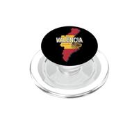 Valencia Spagna Mappa retrò Vintage Paella Souvenir PopSockets PopGrip per MagSafe