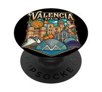 Valencia Spagna Viaggio Souvenir Città Punto di riferimento Turistico Regalo PopSockets PopGrip Adesivo