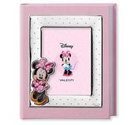 ALBUM PORTAFOTO DISNEY BIMBA ROSA MINNIE VALENTI ARGENTO B 1409 25X30