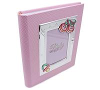 Valenti&CO. Album Portafoto Bimbo con Cornice in Argento Frontale B1360 20x25 (Rosa)