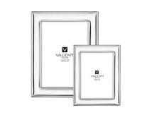 VALENTI & CO. Cornice Portafoto 9x13 cm in Argento Lucido, Ideale come regalo per Matrimonio, Cerimonia o Compleanno