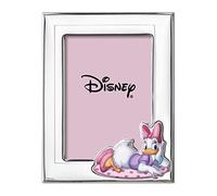VALENTI & CO. D309-3LRA, Disney Baby - Paperina Daisy Duck - Cornice Porta Foto in Argento con dettagli dipinti a Colori da Tavolo o Comodino per la Cameretta della Bambina perfetta come Idea Regalo Battesimo o Compleanno