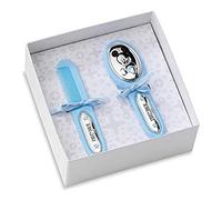 VALENTI & CO. Disney Baby Prima Infanzia - Set Box Regalo Con Spazzola Capelli E Pettine Indispensabile Tra Gli Accessori Neonato Con Finiture Topolino Mickey Mouse In Argento, Celeste, One size