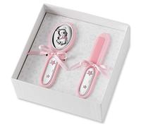 VALENTI & CO. Disney Baby Prima Infanzia - Set Box Regalo Con Spazzola Capelli E Pettine Indispensabile Tra Gli Accessori Neonato Con Finiture Winnie The Pooh In Argento, Rosa, Taglia Unica