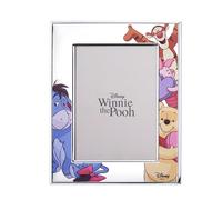VALENTI & CO. Disney Baby - Winnie The Pooh - Cornice Porta Foto da Tavolo in Argento, Idea Regalo Bambino o Neonato per Battesimo o Compleanno