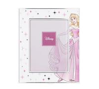 VALENTI & CO. - Disney Princess Aurora - Cornice legno 13x18 cm - Portafoto da tavolo con dettagli in argento - Idea Regalo Nascita bimba o Regalo Battesimo - Cornice foto per cameretta bambina