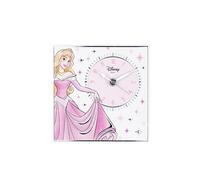 VALENTI & CO. - Disney Princess Aurora - Orologio da tavolo o da appendere in legno con dettagli in argento - Idea Regalo Nascita bimba o Regalo Battesimo - Orologio da parete per cameretta bambina