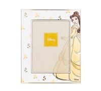 VALENTI & CO. - Disney Princess Belle - Cornice legno 13x18 cm - Portafoto da tavolo con dettagli in argento - Idea Regalo Nascita bimba o Regalo Battesimo - Cornice foto per cameretta bambina