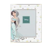 VALENTI & CO. - Disney Princess Jasmine - Cornice legno 13x18 cm - Portafoto da tavolo con dettagli in argento - Idea Regalo Nascita bimba o Regalo Battesimo - Cornice foto per cameretta bambina