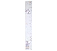 VALENTI & CO. - Disney Topolino - Lavanda chiaro - Metro da Parete per Bambini per Decorazioni Cameretta - Idea Regalo Battesimo o Compleanno - Legno, Dettagli in Argento - 76L x 11l cm