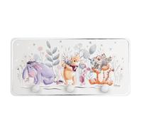 VALENTI & CO. - Disney Winnie The Pooh - Appendino in legno stampato con dettagli in rilievo in argento - Perfetto Come Attaccapanni Da Porta, Attaccapanni Da Muro o Porta Asciugamani Bagno