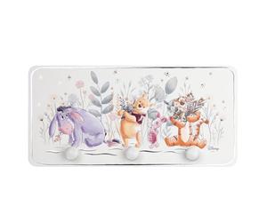 VALENTI & CO. - Disney Winnie The Pooh - Appendino in legno stampato con dettagli in rilievo in argento - Perfetto Come Attaccapanni Da Porta, Attaccapanni Da Muro o Porta Asciugamani Bagno