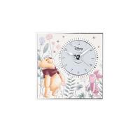 VALENTI & CO. - Disney Winnie The Pooh - Orologio da tavolo o da appendere in legno con dettagli in argento - Idea Regalo Neonato o Regalo Battesimo - Orologio da parete per cameretta bambino