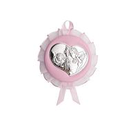 Valenti&Co - Medaglione Musicale Capoculla con Angeli in Argento perfetto come idea regalo nascita o regalo battesimo da appendere alla culla, al passeggino o in cameretta del neonato