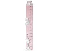 Valenti & Co - Metro Rosa in legno per Bambini da Parete per Decorazioni Cameretta con animali dello zoo e dettagli in Argento