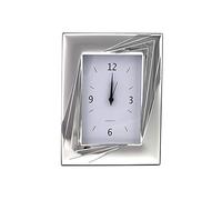 Valenti&Co - Orologio da tavolo sveglia - cornice laminato in argento dimensione 9x13cm COD: 52036 3ORL