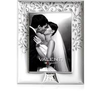 Cornice portafoto di valenti. Cornice in Argento bilaminato e Retro in Legno con Albero della Vita per 25° Anniversario di Matrimonio. Le Dimensioni Sono 18x24 cm. La referenza è 656 5l