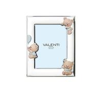 Valenti Cornice Portafoto Bimbo in Argento con 3 Orsetti Multicolor 9x13cm
