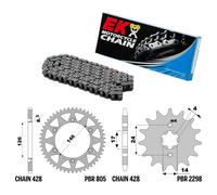 VALENTI RME 50 2010-2018 catena corona pignone kit 428 PBR EK1008