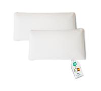 VALENTIA MEDICAL - Pack 2 Cuscini Memory Foam 75 cm - Guanciali Ergonomici con Federa Supersoft in Aloe Vera Sfoderabile e Lavabile - Cuscini Letto Ortopedici - Certificati OEKO-TEX - Prodotto Europa
