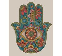 Valentina Ramos Hamsa - Stampa su tela, 40 x 50 cm, in poliestere, multicolore, 40 x 50 x 3,2 cm