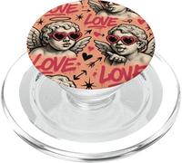 Valentine Angel - Occhiali da sole a forma di cuore con cherubino PopSockets PopGrip per MagSafe