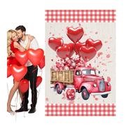 Valentine Day Flag Double Sided - Valentine's Day Burlap Flag, Double Sided Valentine House Flags for Valentine's Day Decoration, 30 x 45 cm Farmhouse Welcome Decorative Flags, Yard Flags for Outside