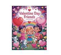 Valentine Day friends Coloring Book: A Heartwarming Valentine Coloring Book About Friendship .