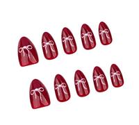 Valentine False Chiodi Mandorle Pressa Coperture Complete Acriliche False Bastoncini Colle Acriliche Artificiali Lucide Unghie Per Donne Clean