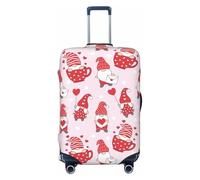 Valentine Gnomes - Copribagagli da viaggio, elastico, per valigie, 45-81 cm, Nero , M