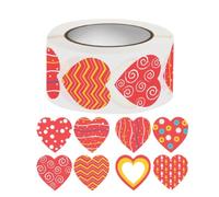 Valentine Heart Stickers 500Pcs Heart Shape Adhesive Decorative Labels