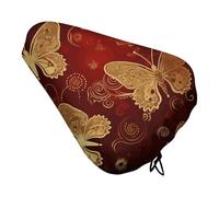 Valentine Hearts Golden Butterfly - Coprisedile per bicicletta con coulisse, impermeabile, protegge dal sole e dalla polvere, unisex, per mountain bike
