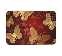 Valentine Hearts Golden Butterfly Diatome, tappetini da bagno assorbono umidità e sporco, zerbino con retro in gomma antiscivolo, adatto sotto la porta, per pavimento del bagno, vasca, doccia
