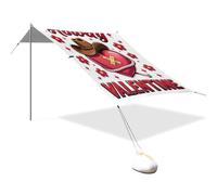 Valentine Howdy - Tenda da spiaggia a forma di cuore, protezione UPF50+, facile da installare, grande riparo da sole con sacchi di sabbia e pala per campeggio, pesca, divertimento in giardino o picnic