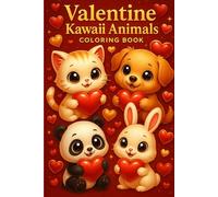 Valentine Kawaii Animals Coloring Book