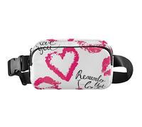 Valentine Lip Pink Fanny Pack per le donne impermeabile Hip Bag Belt Purse Cute Crossbody Marsupio Valentine Lip Pink, 20,3 x 13,5 x 5,8 cm, divertente carino, rosa labbra di San Valentino, 20,3 x