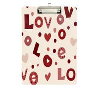 Valentine Love Semplice Vintage puntini Appunti Personalizzati Impermeabile per Primo Anno Insegnante Must Haves Dimensione 9 x 12.5 Tabla para escribir con Clip