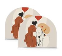 Valentine Lover - Portatovaglioli in acrilico con linea astratta, per bagno, cucina, autoportante, da cucina, decorazione per la casa per cocktail in fattoria, confezione da 2