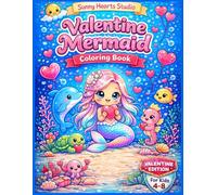 Valentine Mermaid Coloring Book