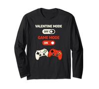Valentine Mode off Game Mode On Gamer Humor Art Maglia a Manica