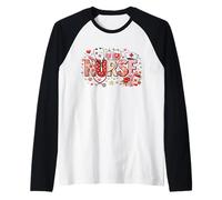 Valentine Nurse ER ICU NICU RN - Stetoscopio per Studenti di Medicina Maglia con Maniche Raglan
