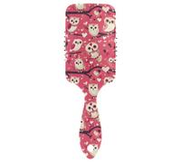 Valentine Owls Lovely Peach carino spazzola per capelli lunghi Progettato massaggiatore cuoio capelluto per capelli bagnati con manico ergonomico cepillo para cabello de mujer