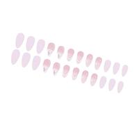 Valentine Press On Nails Mandorla Falso Lucido Disegni Falso Full Covers Acrilico Artificiale 24pcs 12Size Colle Acriliche Sulle Unghie Per Le Donne Trasparente