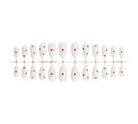 Valentine Press On Nails Unghie Artificiali Colori Mandorle Design Lucido Unghie Artificiali Copertura Completa Chiodi Acrilici Artificiali 24 Pezzi 12 Misure