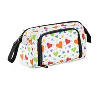 Valentine Rainbow Hearts astuccio per matite grande capacità astuccio con slot per studenti universitari estuchera para lapices