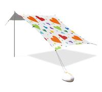 Valentine Rainbow Hearts progettato UPF50+ Beach Cabana tenda leggera portatile con tasche di sabbia per viaggi in famiglia sombrillas para el sol Playa