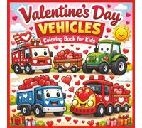 Valentine’s Day VECHICLES Coloring Book for Kids: Gift for Toddlers, pre schoolers and kindergarten kids - loads of love - Ages 2-5 who Love Fire ... Trucks, motor cycles,Scooters and Tractors