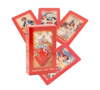 Valentine’s Tarot Cards, Psychological Board Game, Portable Divination Tool Game, Reusable Insight Compact Kit, Interactive Spiritual Accessory, 4.13x2.48 inches for Past Future Guidance Home