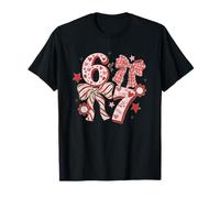 Valentine Six Seven Meme Trendy Coquette Bow Coppia Abbinamento Maglietta