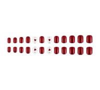 Valentine Stick on Artificial False Square Fake French Tips 12 misure per unghie finte quadrate da donna